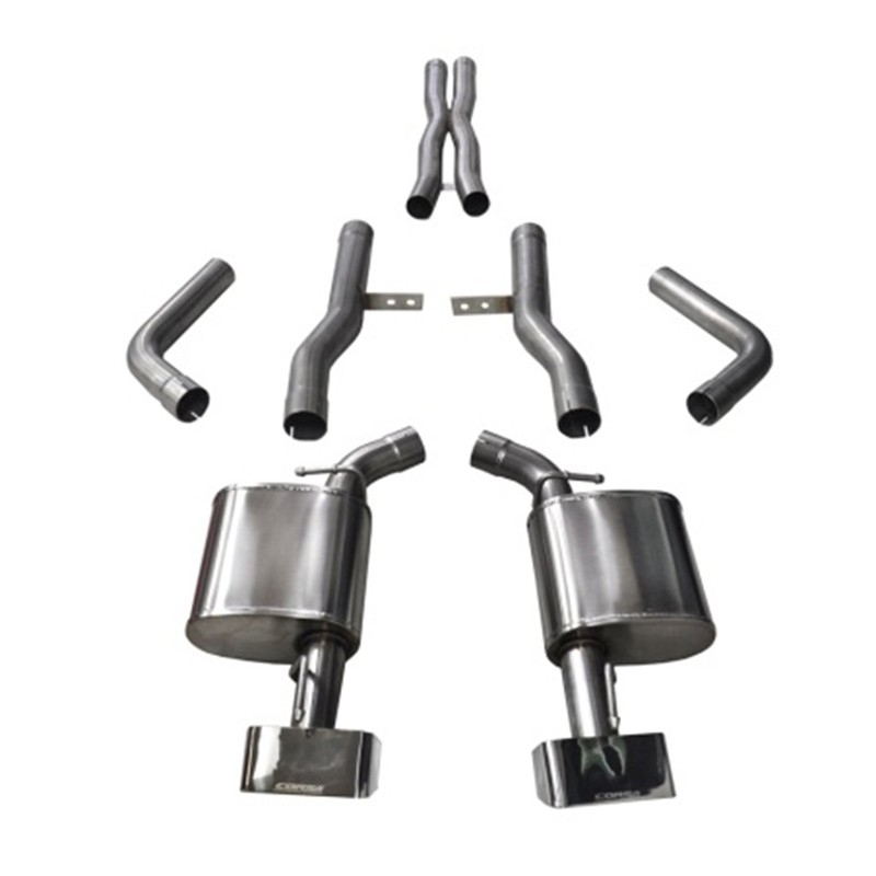 Corsa | Xtreme Cat-Back Exhaust System - 2.75" GTX2 Tips Challenger SRT 6.2L / 6.4L CORSA Performance Cat-Back Exhausts
