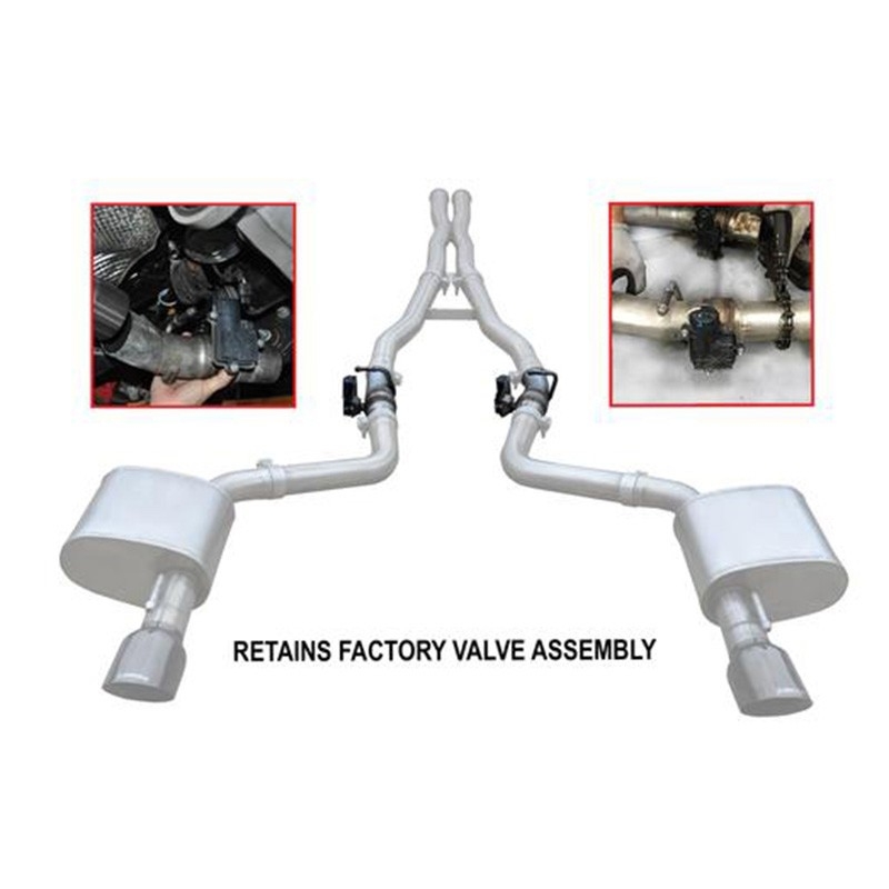 Corsa | Xtreme Cat-Back Exhaust System - 2.75" GTX2 Tips Challenger SRT 6.2L / 6.4L CORSA Performance Cat-Back Exhausts