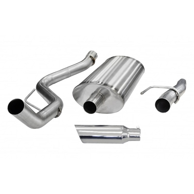 Corsa | Sport Cat-Back Exhaust System - 3.0" Single 4.0" Tips Ford F-150 V8 5.0L 144.5"/156.5"/163.1" WB CORSA Performance Ca...