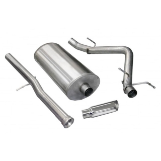 Corsa | Sport Cat-Back Exhaust System - 3.0" Single 4.0" Tips Silverado / Sierra 1500 6.2L 143.5" Wheelbase CORSA Performance...