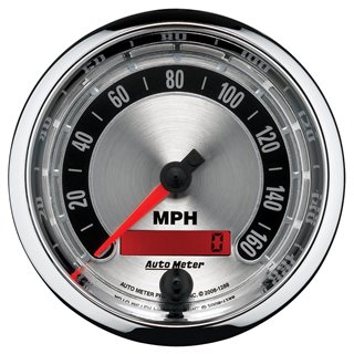 AutoMeter | GAUGE SPEEDOMETER 3 3/8in. 160MPH ELEC. PROGRAMMABLE AMERICAN MUSCLE AutoMeter Cadrans