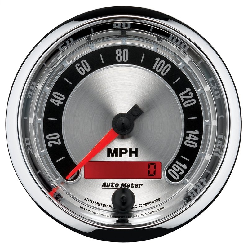 AutoMeter | GAUGE SPEEDOMETER 3 3/8in. 160MPH ELEC. PROGRAMMABLE AMERICAN MUSCLE AutoMeter Gauges