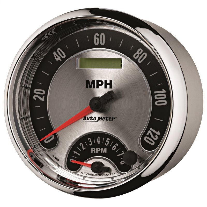 AutoMeter | GAUGE TACH/SPEEDO 5in. 160MPH/8K RPM ELEC. PROGRAM. AMER. MUSCLE AutoMeter Gauges