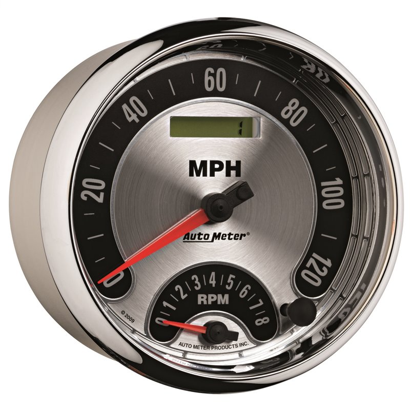 AutoMeter | GAUGE TACH/SPEEDO 5in. 160MPH/8K RPM ELEC. PROGRAM. AMER. MUSCLE AutoMeter Gauges