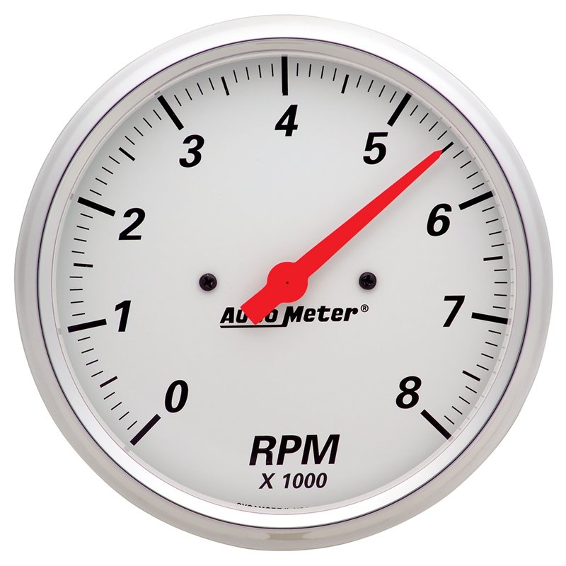 AutoMeter | GAUGE TACHOMETER 5in. 8K RPM IN-DASH ARCTIC WHITE AutoMeter Cadrans
