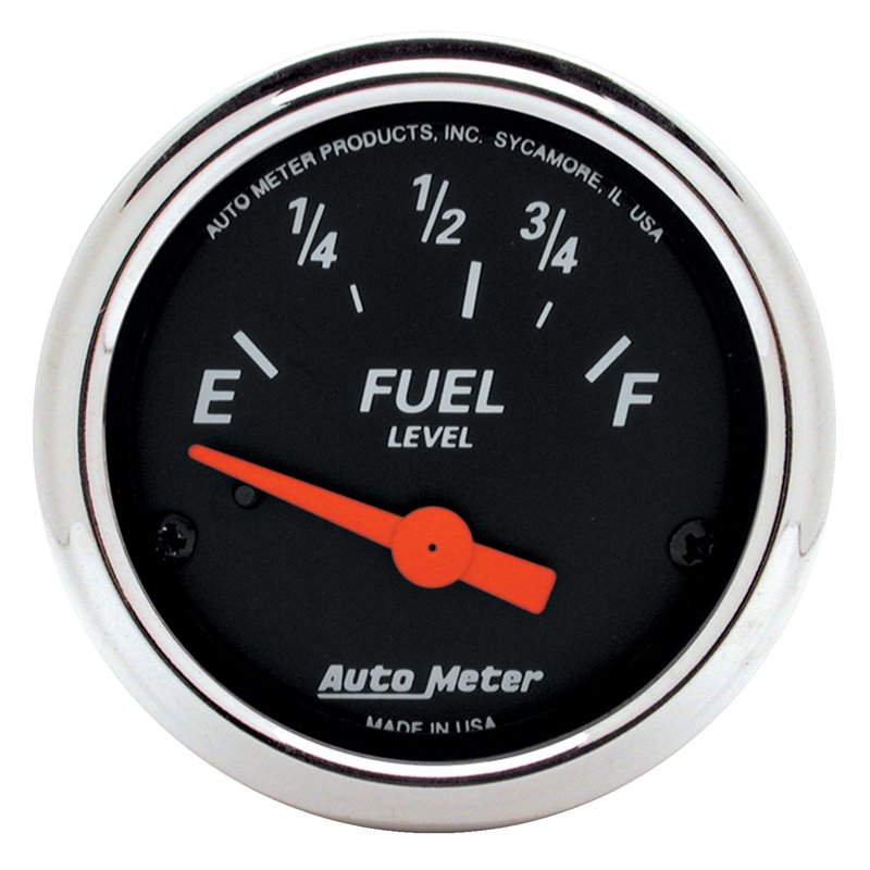 AutoMeter | GAUGE FUEL LEVEL 2 1/16in. 73OE TO 10OF ELEC DESIGNER BLACK AutoMeter Gauges