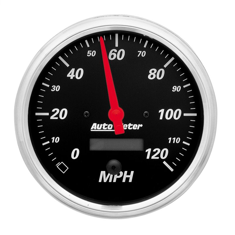 AutoMeter | GAUGE SPEEDOMETER 5in. 120MPH ELEC. PROG. W/LCD ODO DESIGNER BLACK AutoMeter Cadrans