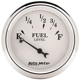 AutoMeter | GAUGE FUEL LEVEL 2 1/16in. 0OE TO 30OF ELEC OLD TYME WHITE AutoMeter Cadrans