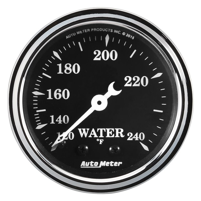 AutoMeter | GAUGE WATER TEMP 2 1/16in. 120-240deg.F MECH OLD TYME BLACK AutoMeter Cadrans