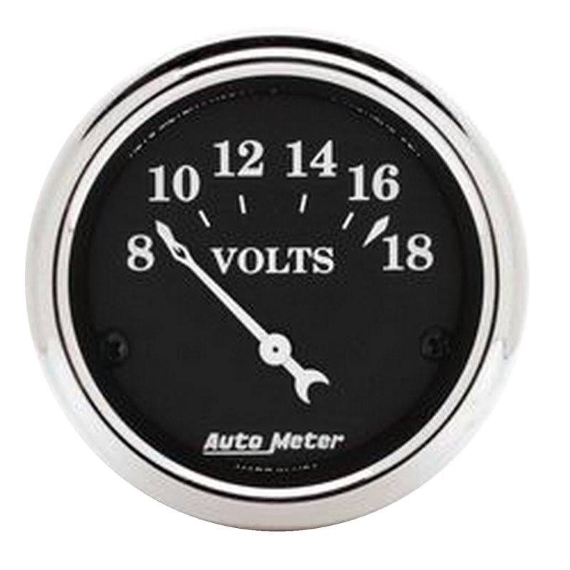 AutoMeter | GAUGE VOLTMETER 2 1/16in. 18V ELEC OLD TYME BLACK AutoMeter Gauges