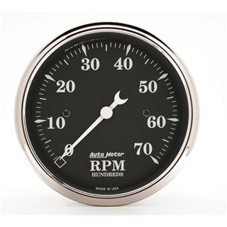 AutoMeter | GAUGE TACHOMETER 3 1/8in. 7K RPM IN-DASH OLD TYME BLACK AutoMeter Cadrans