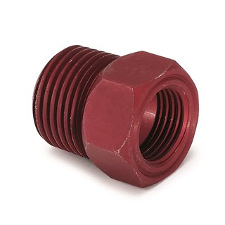 AutoMeter | FITTING ADAPTER 1/2in. NPT MALE ALUMINUM RED FOR MECH. TEMP. GAUGE AutoMeter Accessoires