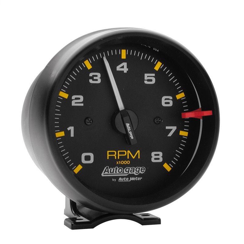 AutoMeter | GAUGE TACHOMETER 3 3/4in. 8K RPM PEDESTAL BLK DIAL BLK CASE AUTOGAGE AutoMeter Gauges