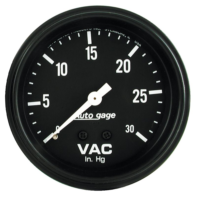 AutoMeter | GAUGE VACUUM 2 5/8in. 30INHG MECHANICAL BLACK AUTOGAGE AutoMeter Gauges