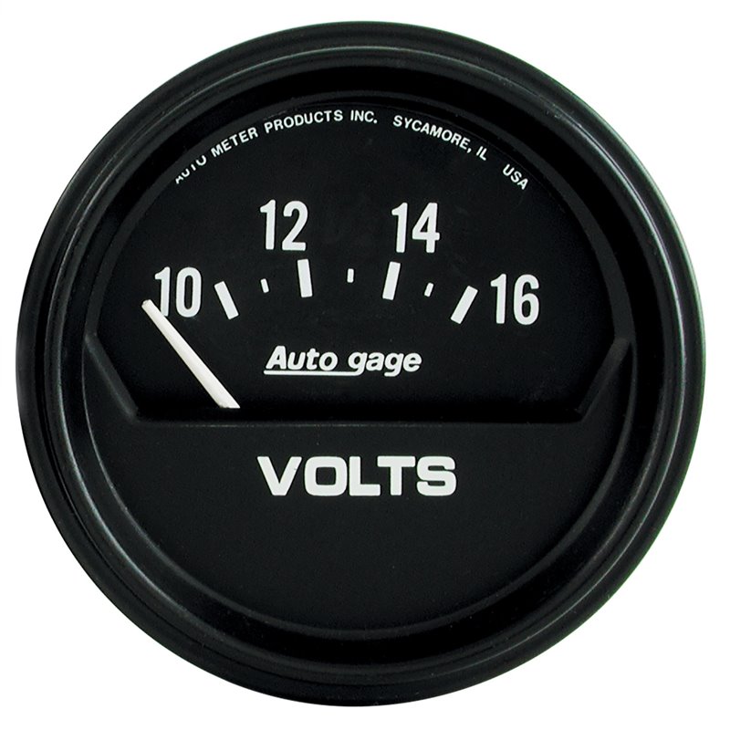 AutoMeter | GAUGE VOLTMETER 2 5/8in. 16V ELEC BLACK AUTOGAGE AutoMeter Cadrans