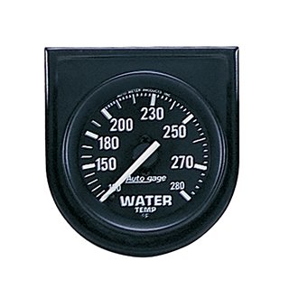 AutoMeter | GAUGE CONSOLE WATER TEMP 2in. 280deg.F BLK DIAL BLK BEZEL AUTOGAGE AutoMeter Cadrans