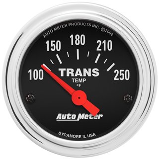 AutoMeter | GAUGE TRANS TEMP 2 1/16in. 100-250deg.F ELECTRIC TRADITIONAL CHROME AutoMeter Cadrans