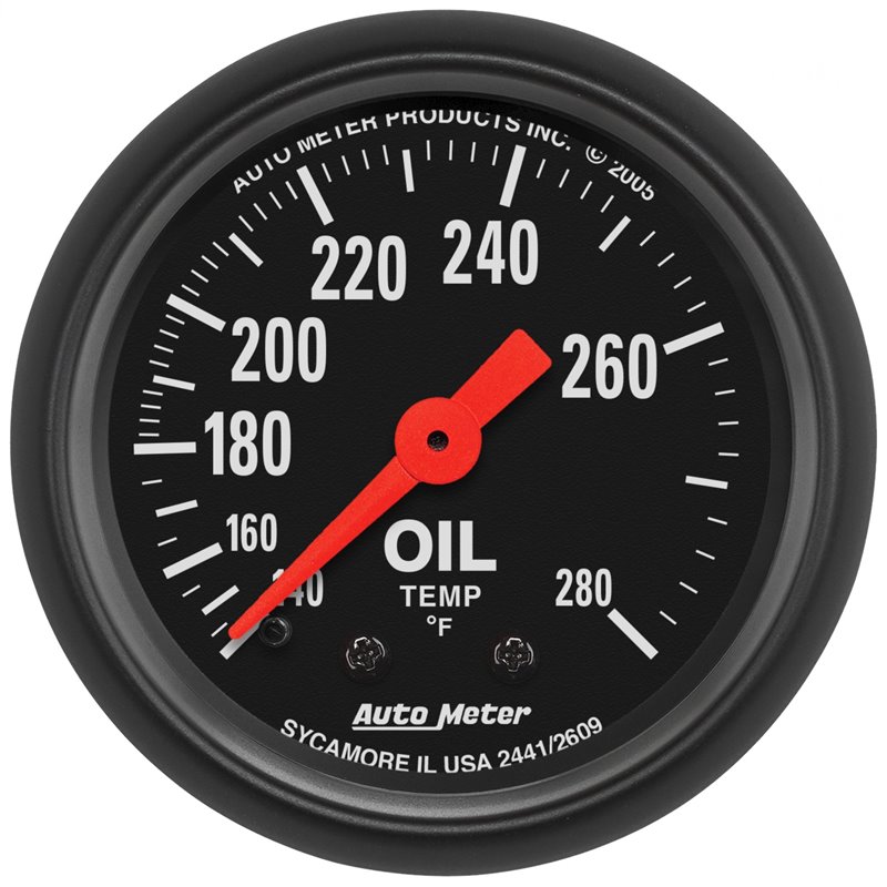 AutoMeter | GAUGE OIL TEMP 2 1/16in. 140-280deg.F MECHANICAL Z-SERIES AutoMeter Cadrans
