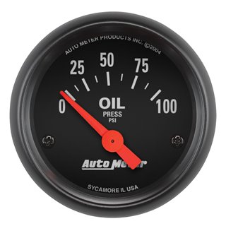 AutoMeter | GAUGE OIL PRESSURE 2 1/16in. 100PSI ELECTRIC Z-SERIES AutoMeter Cadrans