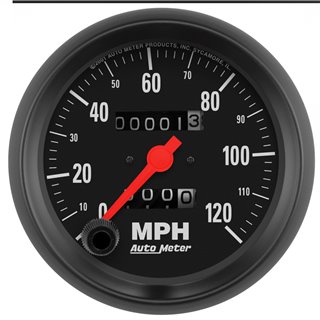 AutoMeter | GAUGE SPEEDOMETER 3 3/8in. 120MPH MECHANICAL Z-SERIES AutoMeter Gauges