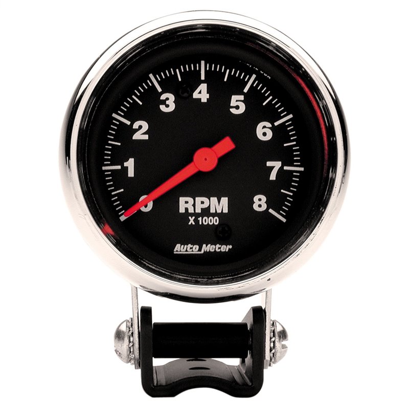 AutoMeter | GAUGE TACHOMETER 2 5/8in. 8K RPM PEDESTAL TRADITIONAL CHROME AutoMeter Gauges