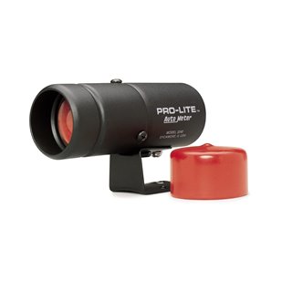 AutoMeter | WARNING LIGHT BLACK PRO-LITE INCL. RED LENS/NIGHT COVER AutoMeter Accessoires