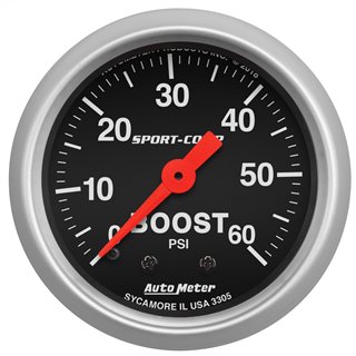 AutoMeter | GAUGE BOOST 2 1/16in. 60PSI MECHANICAL SPORT-COMP AutoMeter Gauges