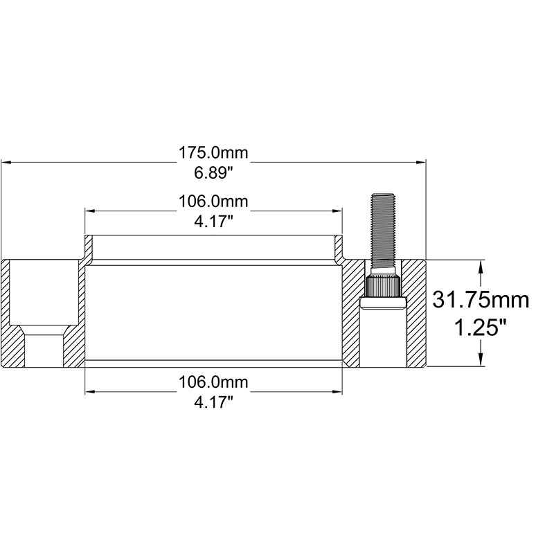 COYOTE | Wheel Spacer 31.75mm / 106.1mm / 6x139.7 / 12x1.5 Coyote Wheel Accessories Wheel Spacers