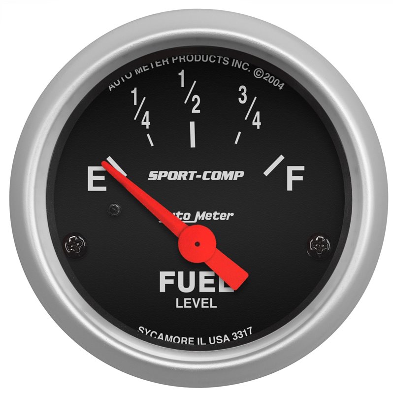 AutoMeter | GAUGE FUEL LEVEL 2 1/16in. 0OE TO 30OF ELEC SPORT-COMP AutoMeter Cadrans