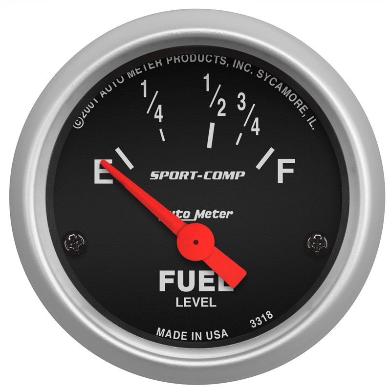 AutoMeter | GAUGE FUEL LEVEL 2 1/16in. 16OE TO 158OF ELEC SPORT-COMP AutoMeter Cadrans