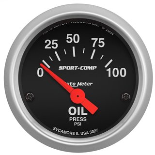 AutoMeter | GAUGE OIL PRESSURE 2 1/16in. 100PSI ELECTRIC SPORT-COMP AutoMeter Cadrans