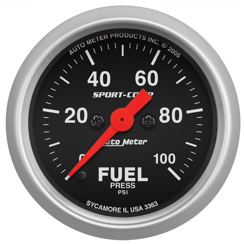 AutoMeter | GAUGE FUEL PRESSURE 2 1/16in. 100PSI DIGITAL STEPPER MOTOR SPORT-COMP AutoMeter Gauges