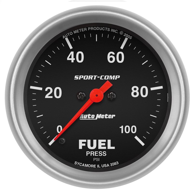 AutoMeter | GAUGE FUEL PRESSURE 2 5/8in. 100PSI DIGITAL STEPPER MOTOR SPORT-COMP AutoMeter Gauges