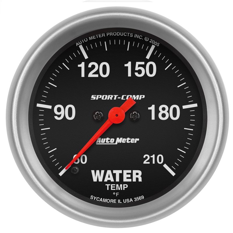 AutoMeter | GAUGE LOW WATER TEMP 2 5/8in. 60-210deg.F DIGITAL STEPPER MOTOR SPORT-COMP AutoMeter Gauges