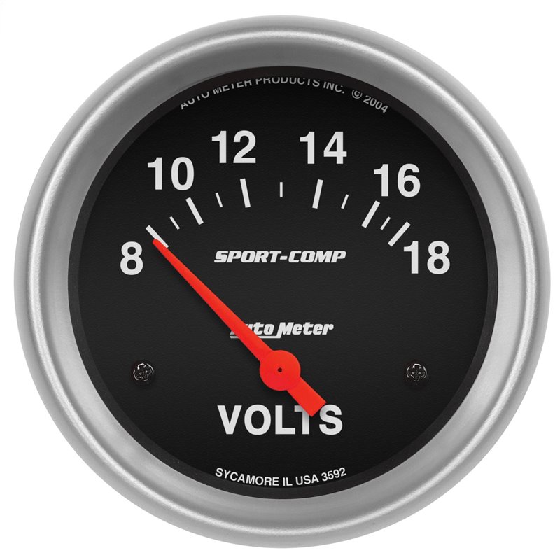 AutoMeter | GAUGE VOLTMETER 2 5/8in. 18V ELECTRIC SPORT-COMP AutoMeter Gauges