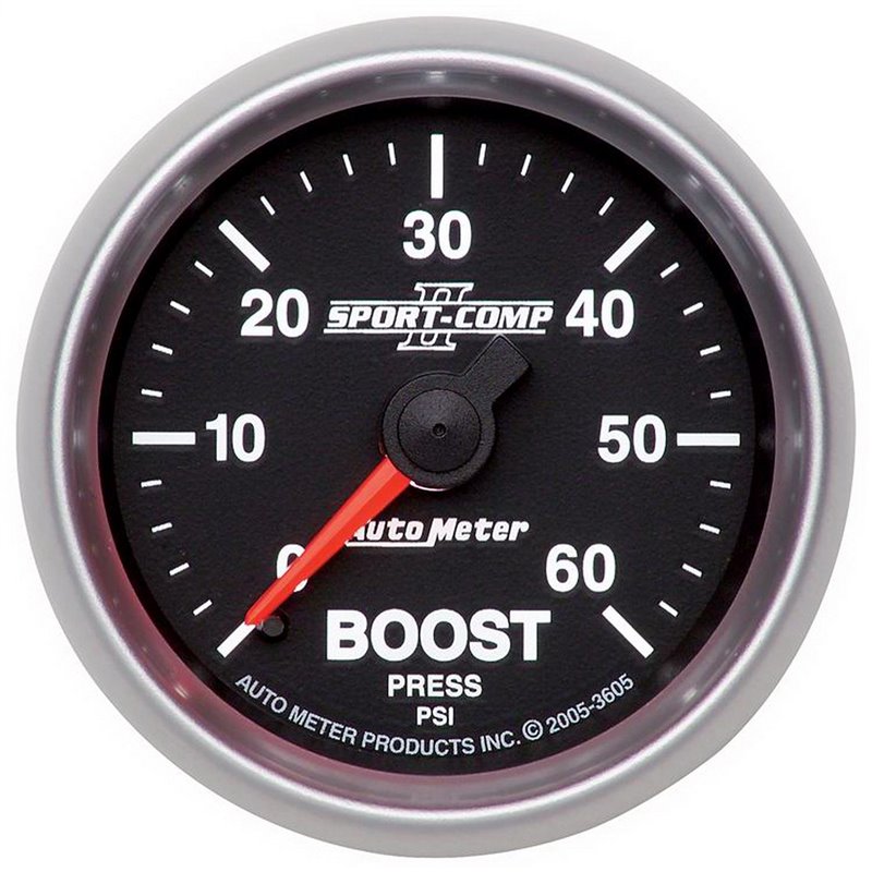 AutoMeter | GAUGE BOOST 2 1/16in. 60PSI MECHANICAL SPORT-COMP II AutoMeter Gauges