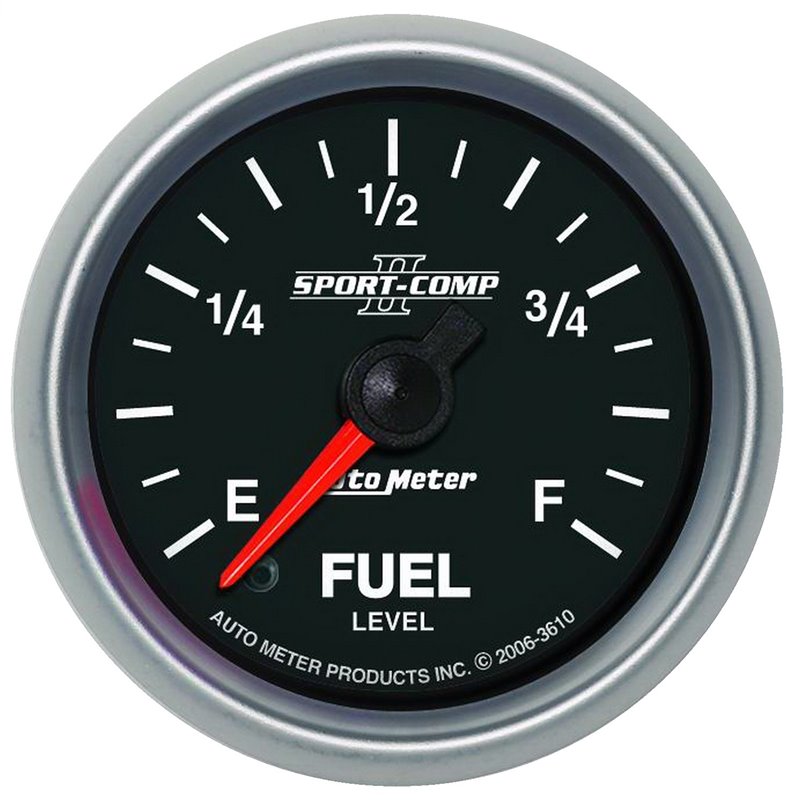 AutoMeter | GAUGE FUEL LEVEL 2 1/16in. 0-280O PROGRAMMABLE SPORT-COMP II AutoMeter Cadrans