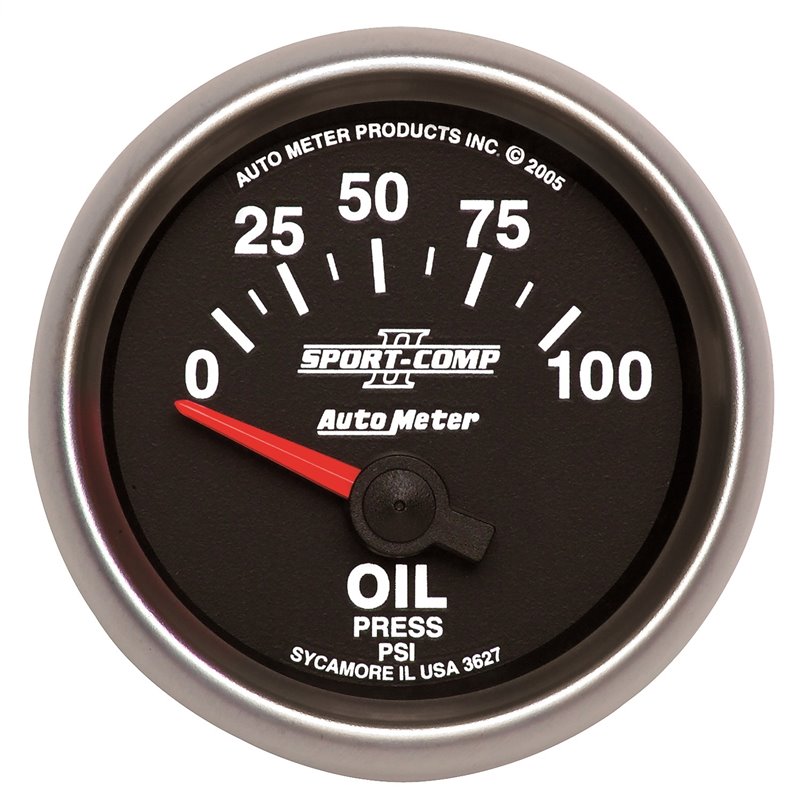 AutoMeter | GAUGE OIL PRESSURE 2 1/16in. 100PSI ELECTRIC SPORT-COMP II AutoMeter Gauges