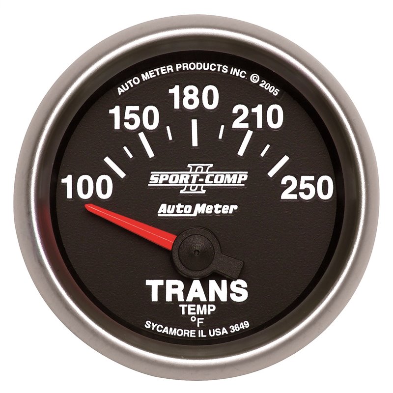 AutoMeter | GAUGE TRANSMISSION TEMP 2 1/16in. 100-250deg.F ELECTRIC SPORT-COMP II AutoMeter Cadrans