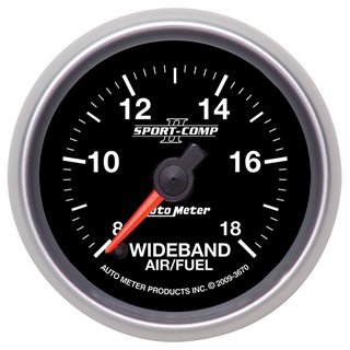 AutoMeter | GAUGE AIR/FUEL RATIO-WIDEBAND ANALOG 2 1/16in. 8:1-18:1 STPR MTR SC II AutoMeter Cadrans