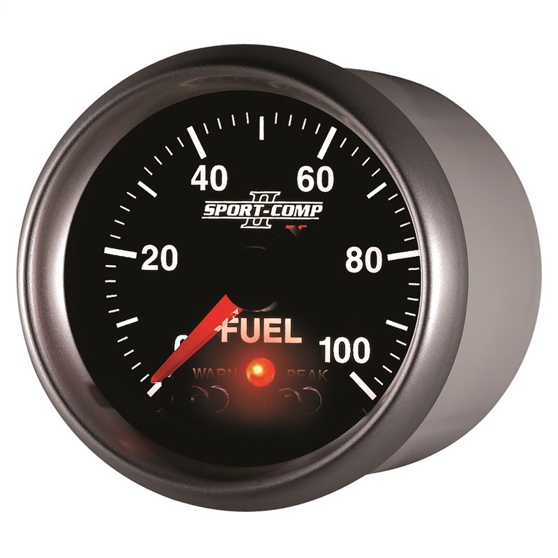 AutoMeter | GAUGE FUEL PRESS 2 1/16in. 100PSI DIGITAL STPR MTR W/PK/WRN SPORT-COMP II AutoMeter Gauges