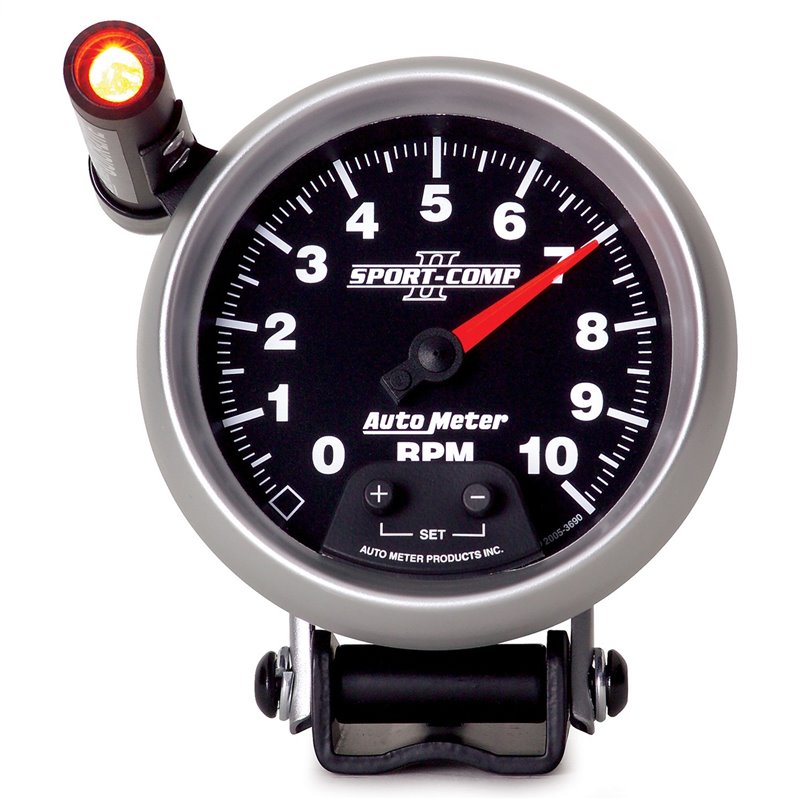 AutoMeter | GAUGE TACHOMETER 3 3/4in. 10K RPM PEDESTAL W/EXT. QUICK-LITE SPORT-COMP II AutoMeter Gauges