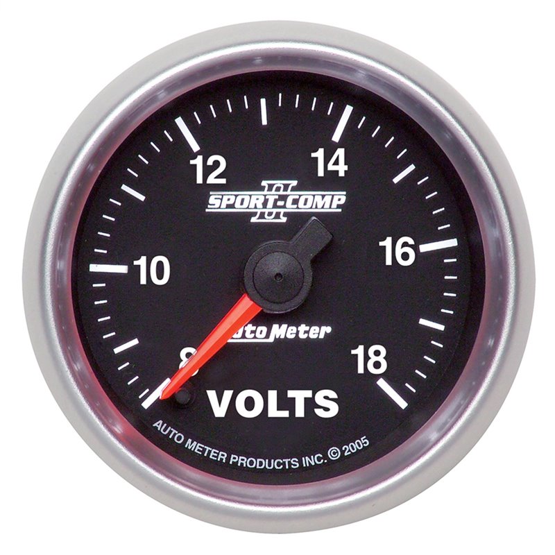 AutoMeter | GAUGE VOLTMETER 2 1/16in. 18V DIGITAL STEPPER MOTOR SPORT-COMP II AutoMeter Gauges