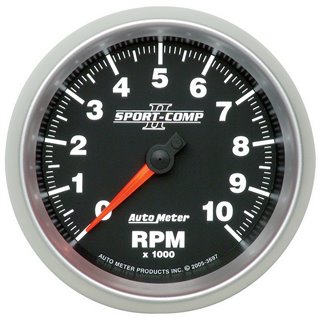 AutoMeter | GAUGE TACHOMETER 3 3/8in. 10K RPM IN-DASH SPORT-COMP II AutoMeter Gauges