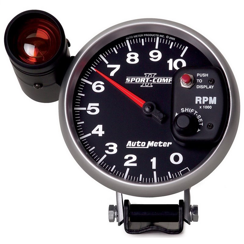 AutoMeter | GAUGE TACHOMETER 5in. 10K RPM PEDESTAL W/EXT. SHIFT-LITE SPORT-COMP II AutoMeter Gauges