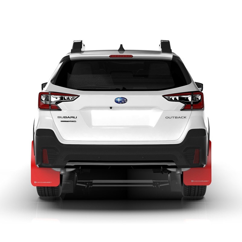 RallyArmor | Red UR Mud Flap White Logo - Outback 2020-2025 RallyArmor Mud Flaps