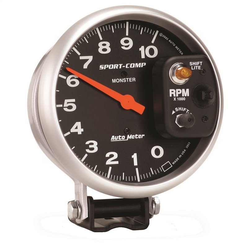 AutoMeter | GAUGE TACHOMETER 5in. 10K RPM PEDESTAL W/INT. SHIFT-LITE SPORT-COMP AutoMeter Gauges