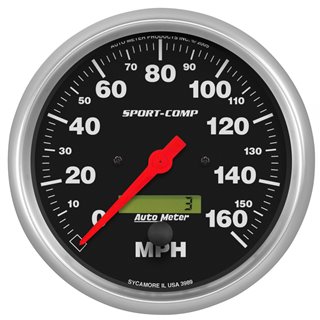 AutoMeter | GAUGE SPEEDO 5in. 160MPH ELEC. PROGRAM W/LCD ODO SPORT-COMP AutoMeter Cadrans