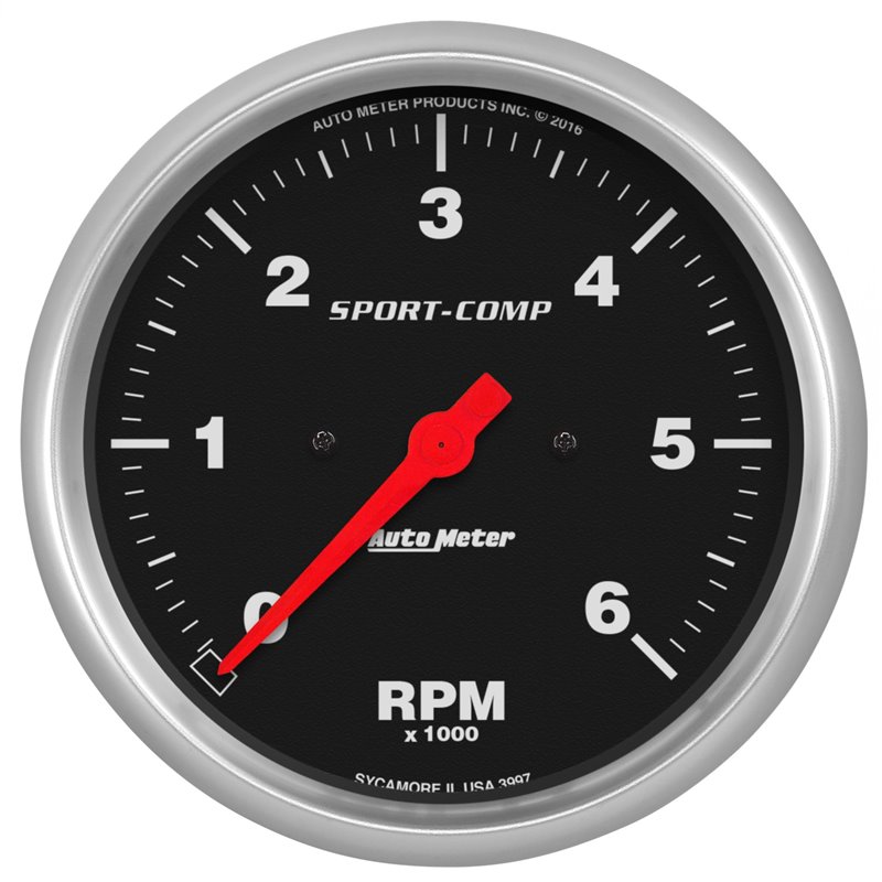 AutoMeter | GAUGE TACHOMETER 5in. 6K RPM IN-DASH SPORT-COMP AutoMeter Cadrans