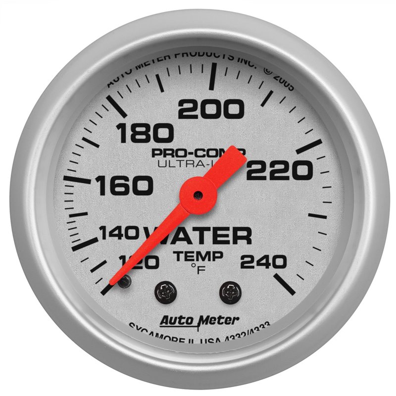 AutoMeter | GAUGE WATER TEMP 2 1/16in. 120-240deg.F MECHANICAL 12FT. ULTRA-LITE AutoMeter Gauges